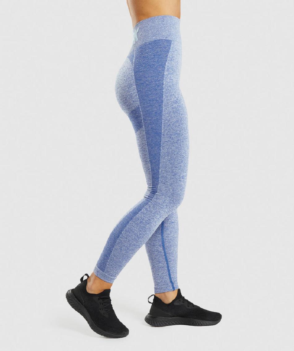 Gymshark Flex High Waisted Ženske Tajice Plave | HR 4009LIS